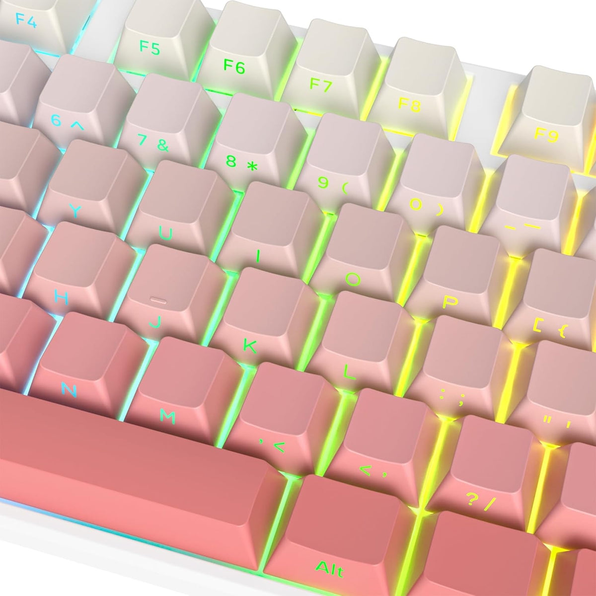 Peach Pink Side Backlit Cherry Pbt Keycaps