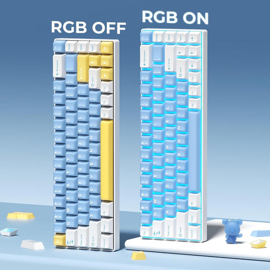 Lemon Sky Cherry Doubleshot 216 PBT Keycaps with Premium Storage Box
