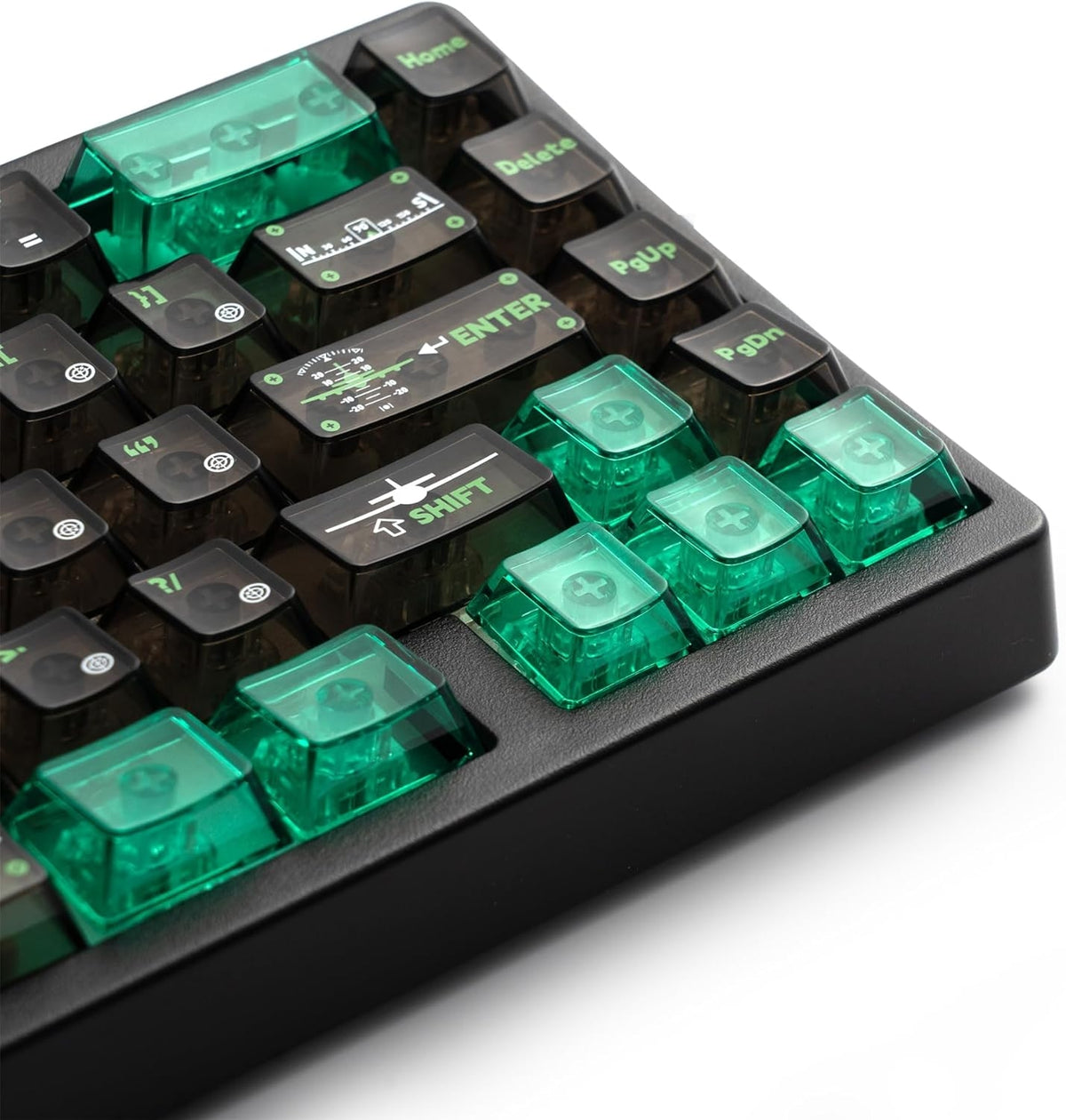 Womier DIY Blank Crystal Transparent Keycaps Set Of 49 Keys
