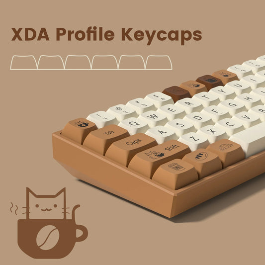 Coffee Cat XDA Profile Dye-Sub PBT Keycap