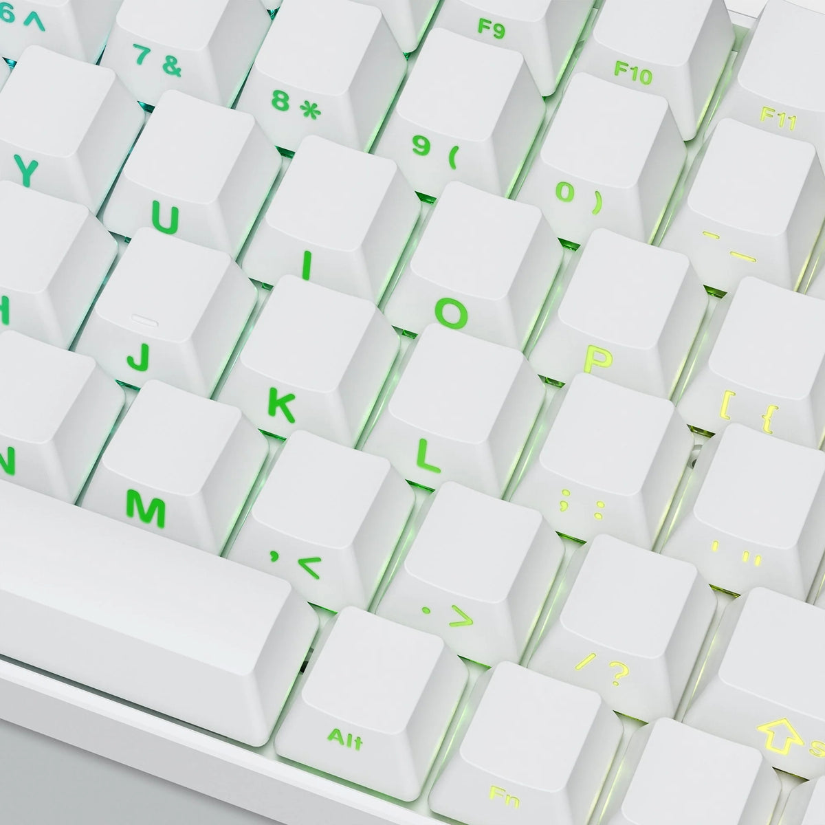 Womier Arctic Pure White Side Backlit Doubleshot PBT Keycaps