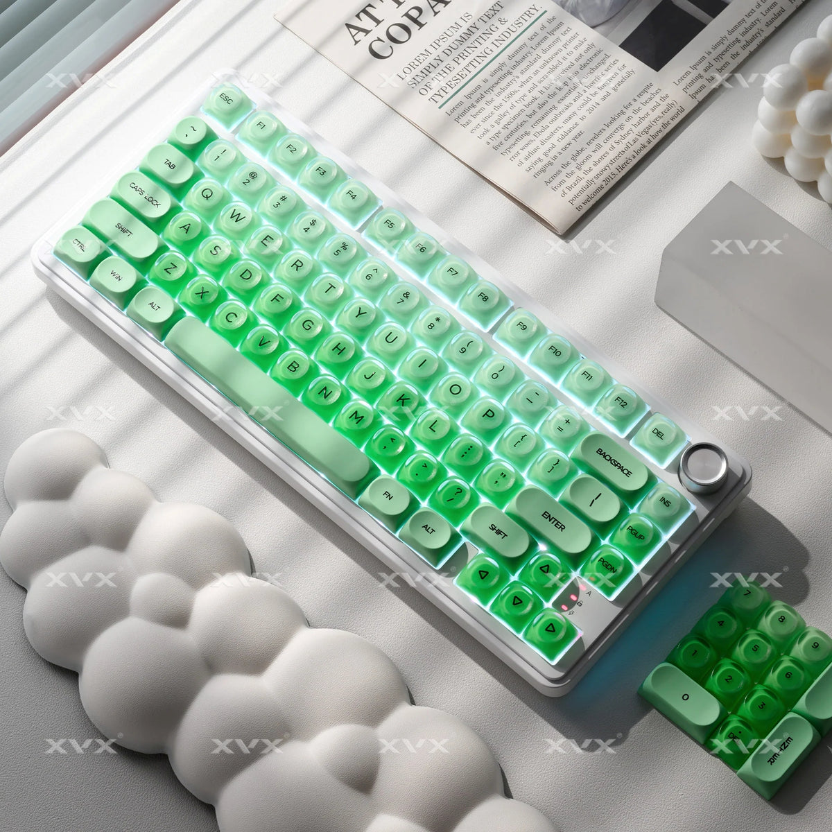 Green Primer HOA Profile Translucent Keycaps
