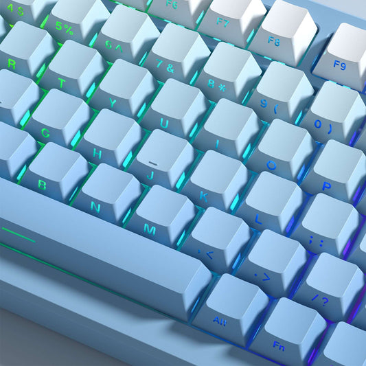 Sky Blue Gradient Side Backlit OEM Doubleshot PBT Keycaps