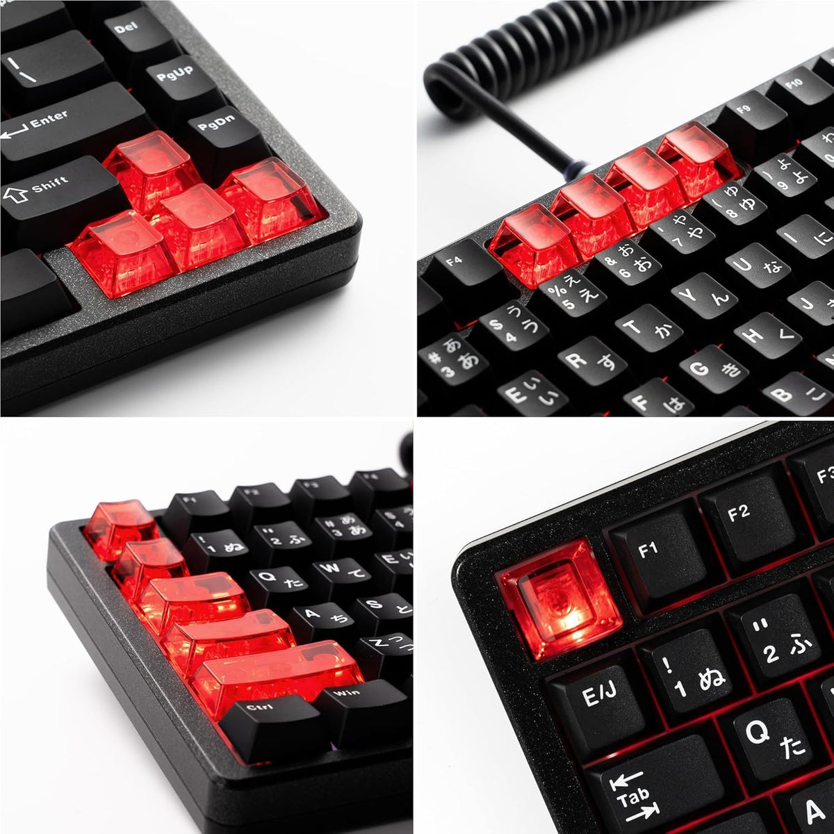 Womier DIY Blank Crystal Transparent Keycaps Set Of 49 Keys
