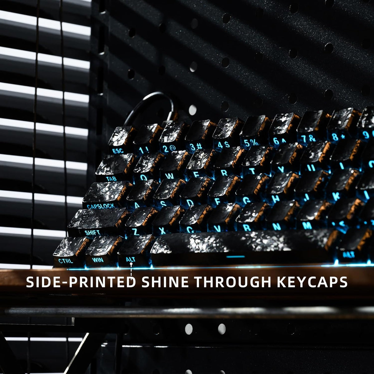 Womier Forged Carbon Side Backlit Cherry Keycaps