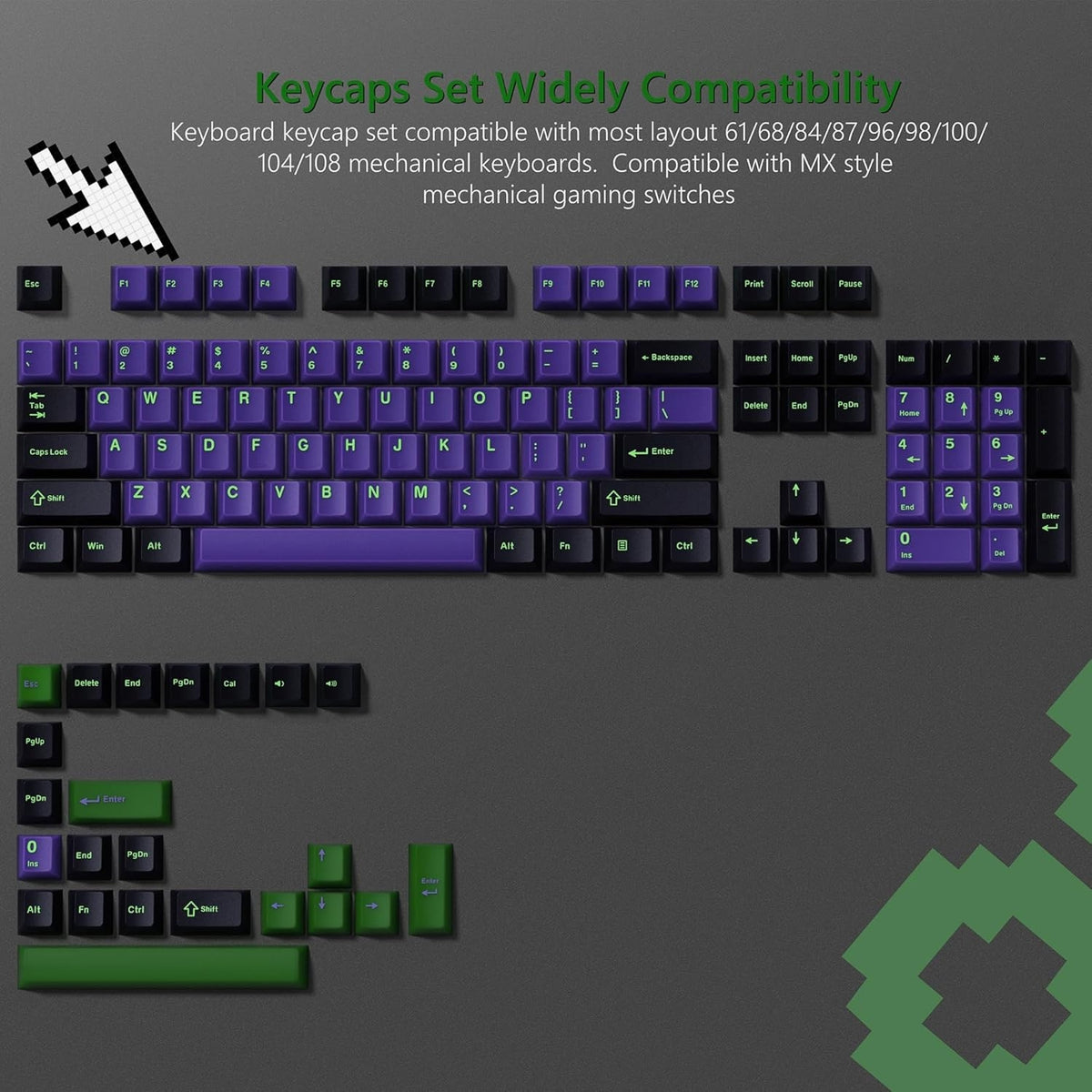 Cube Eva Cherry Doubleshot PBT Keycaps