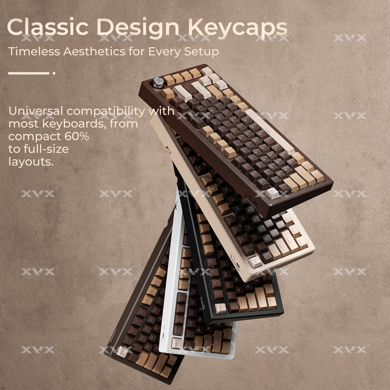 Mocha Mousse Top Backlit Cherry PBT Keycaps