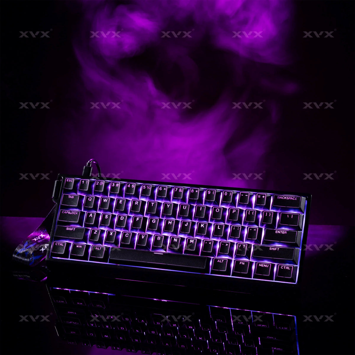 Top Backlit Dark Knight Prism Cherry PBT Keycaps