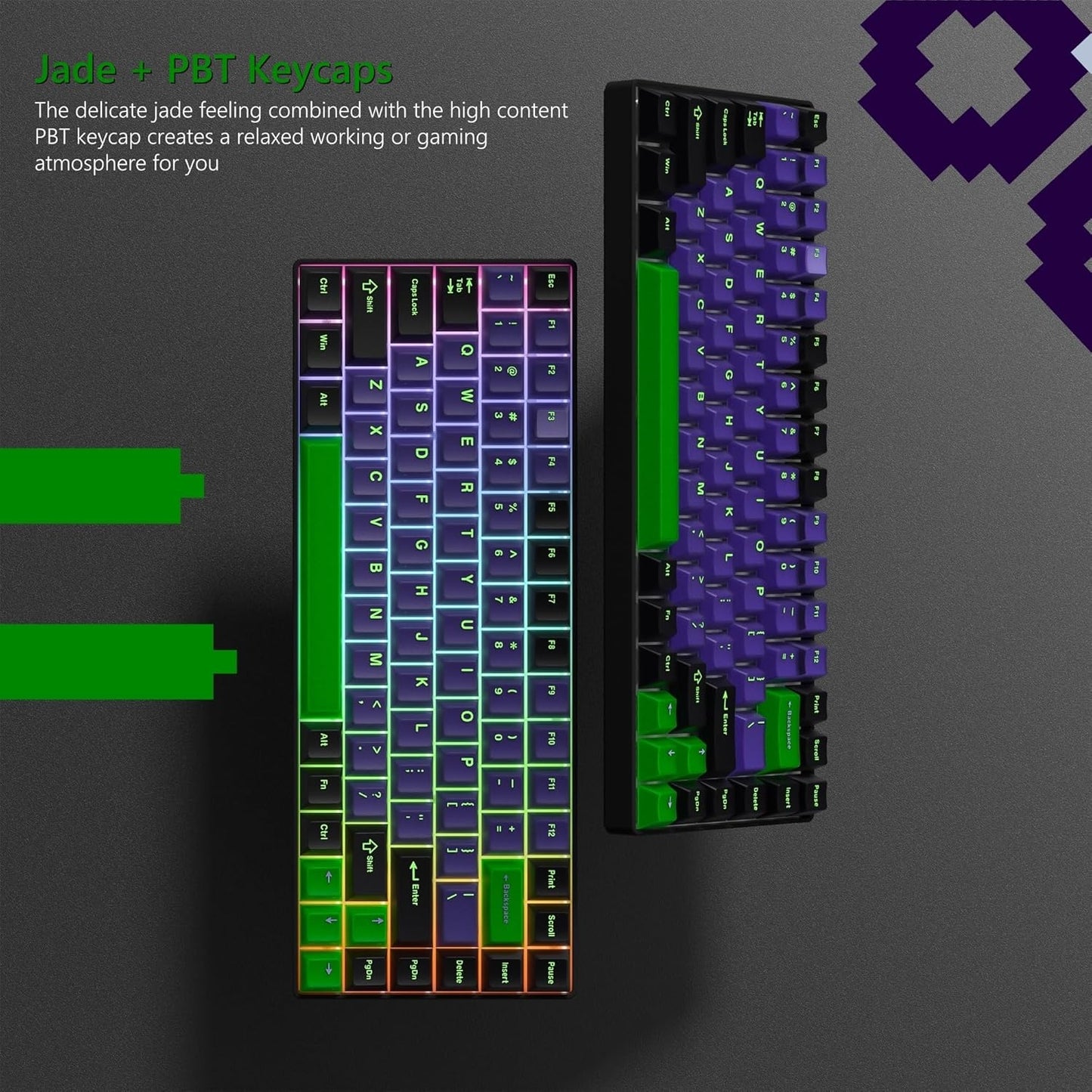 Cube Eva Cherry Doubleshot PBT Keycaps