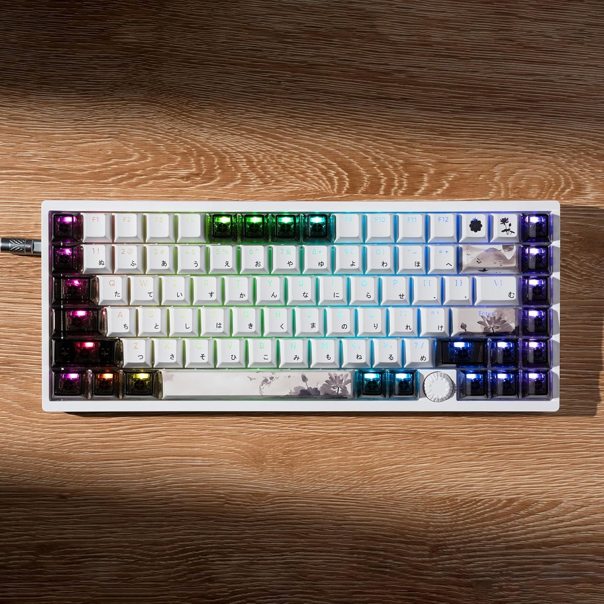 Womier DIY Blank Crystal Transparent Keycaps Set Of 49 Keys