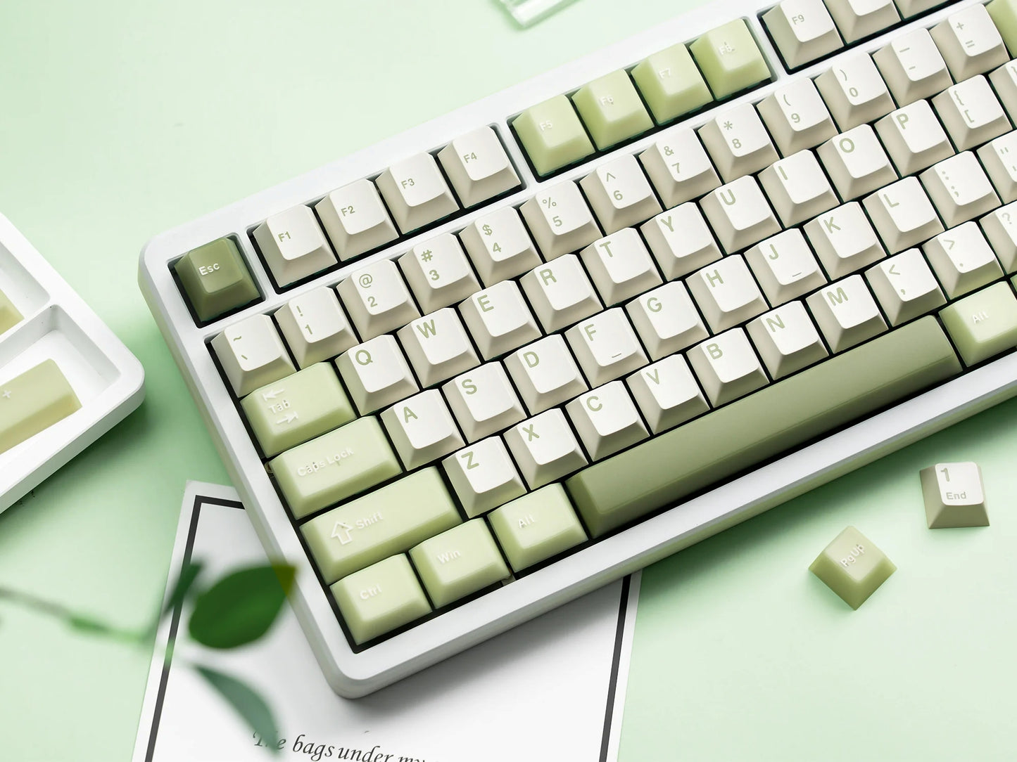 Green Tea Doubleshot Cherry Profile Keycaps