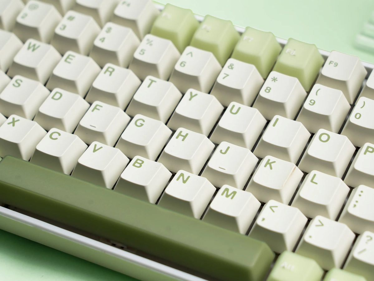 Green Tea Doubleshot Cherry Profile Keycaps