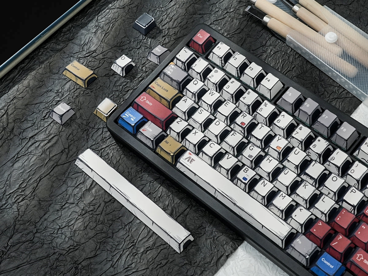 Comics Style Manga V3 Cherry PBT Keycaps