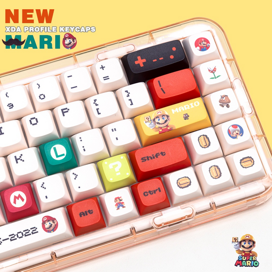 Mario XDA PBT Keycaps Mac Compatible