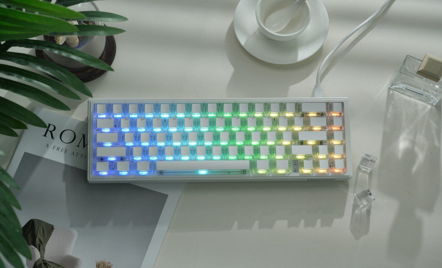 Womier Leather Texture Side Printed Cherry Keycaps