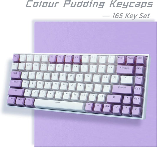 165 Pudding V2 PBT Lavender Backlit Keycaps