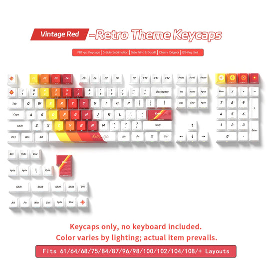Retro Side Backlit Cherry PBT Keycaps 3 Themes