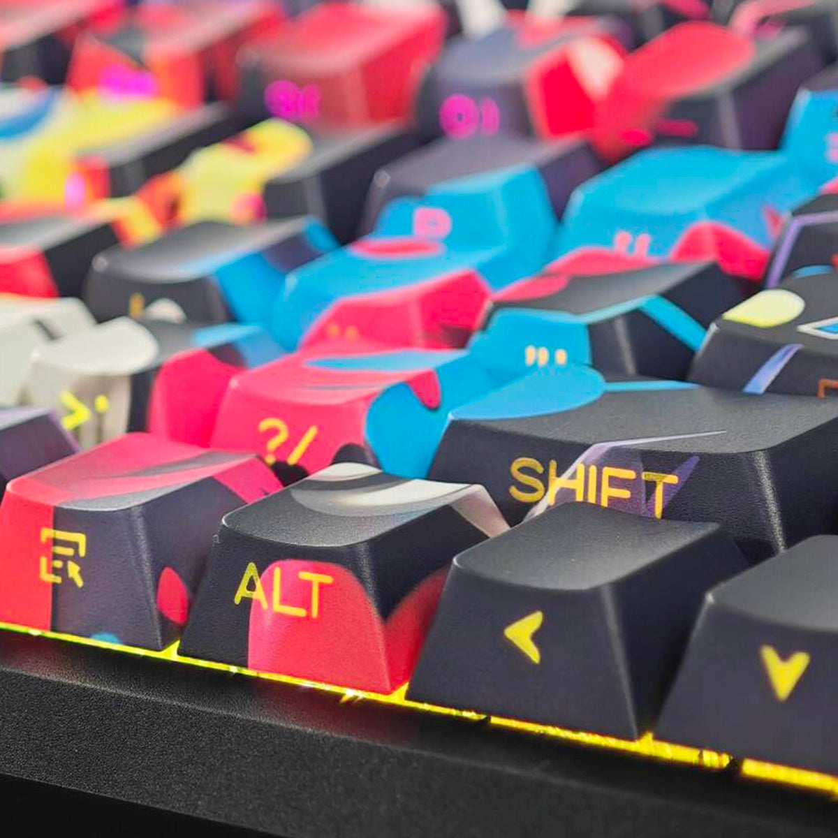 Super Mario Side Backlit Cherry PBT Keycaps