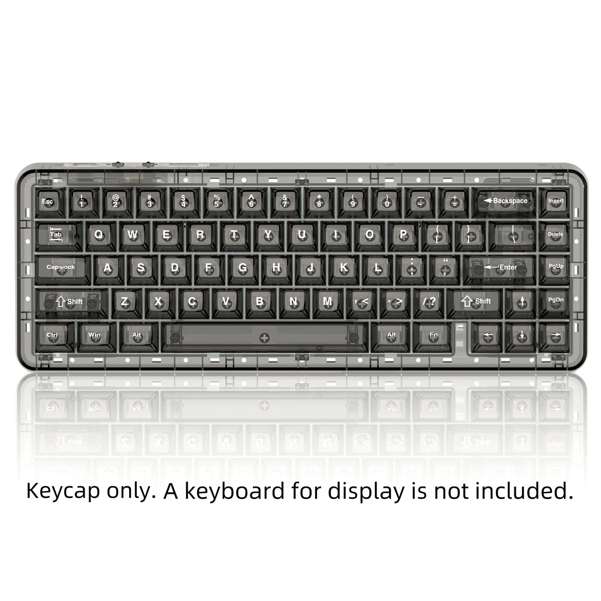 Black Iceberg MDA Profile Transparent PC Keycap