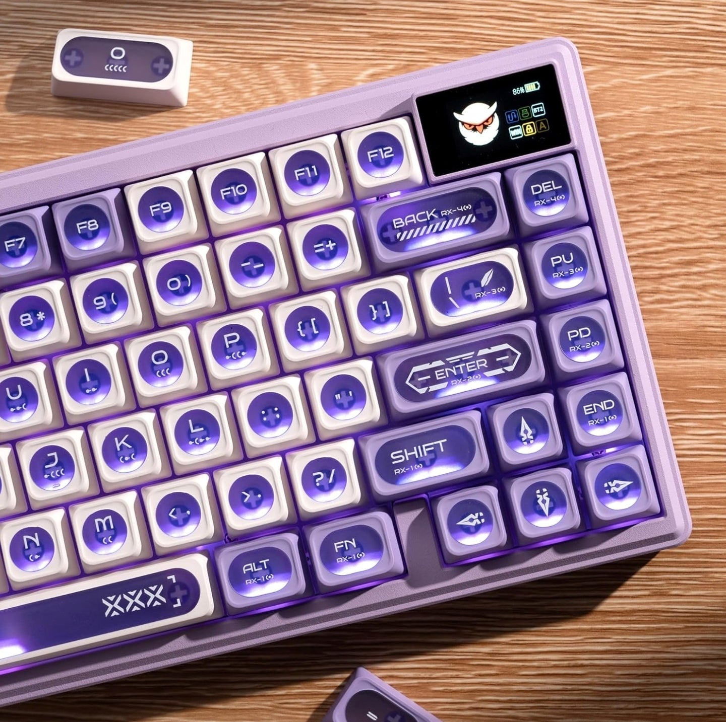 Cats Eye New Concept Purple UV Printed Backlit Keycaps