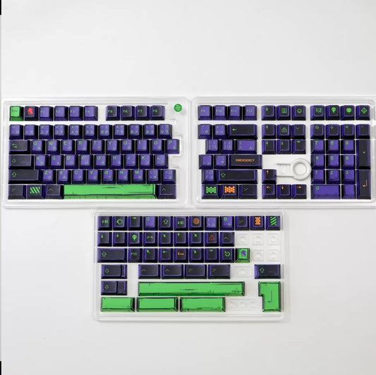 Unit 1 EVA Comic Manga Style Japanese Cherry PBT Extended Keycaps