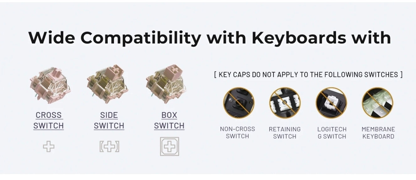 XVX Gaming Manga Theme Graffiti Cherry PBT Keycaps