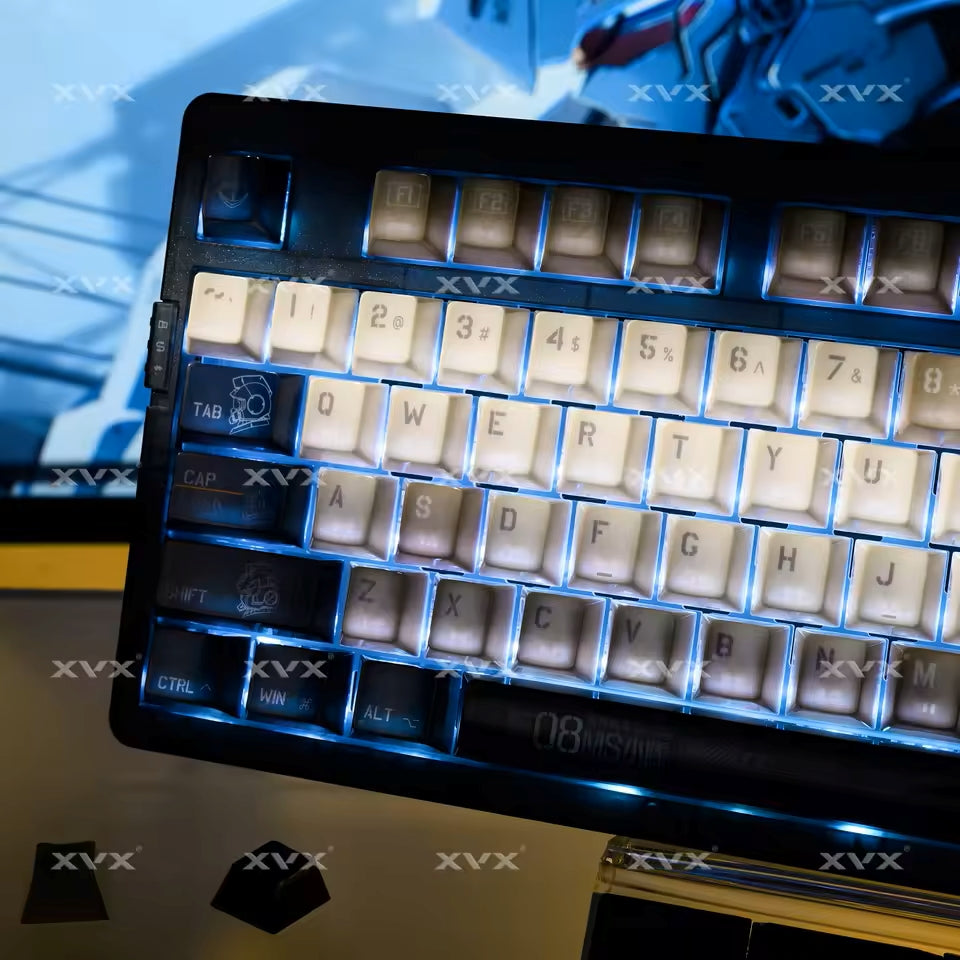Ceramic Coated Gundam 08 Mecha Cherry keycaps