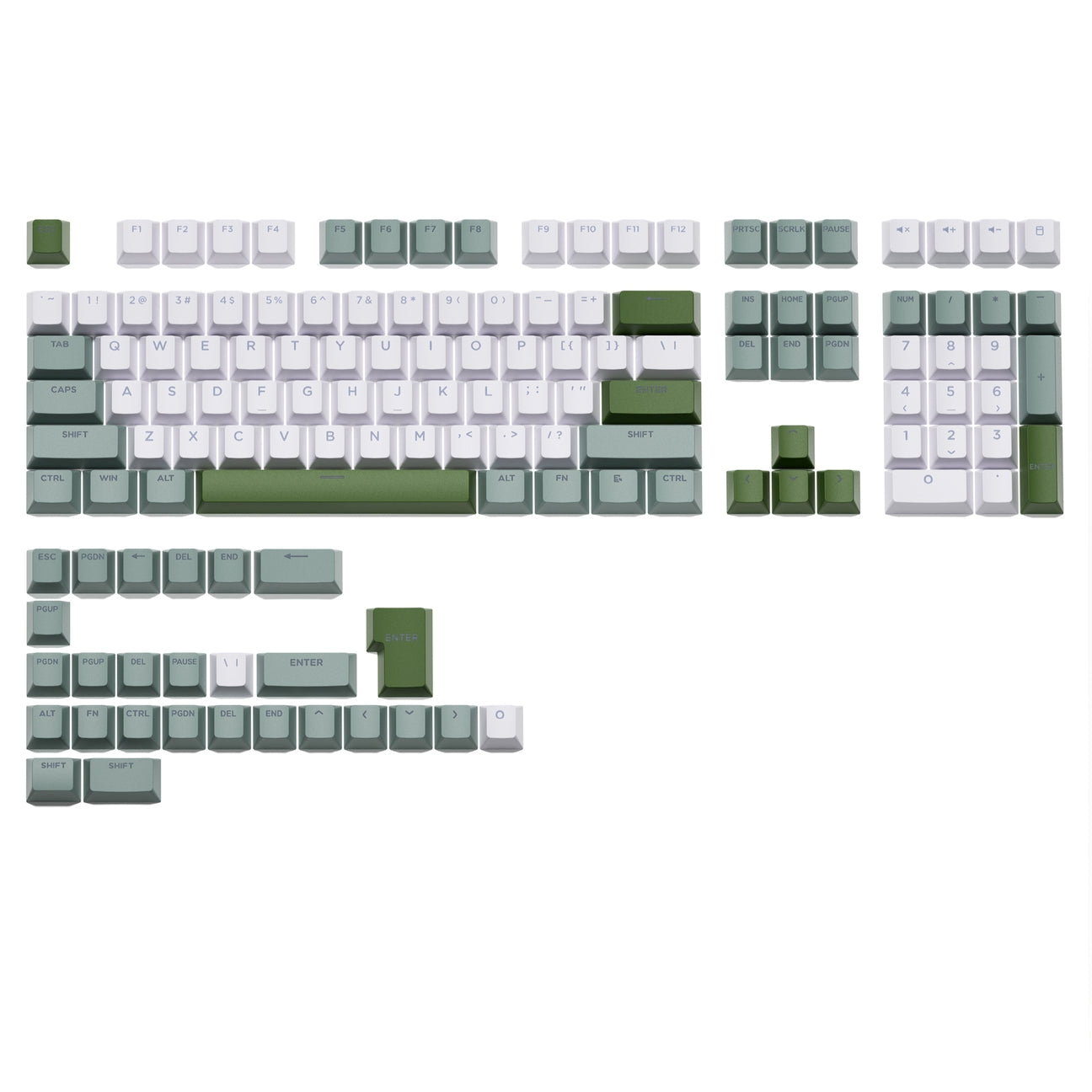 Lime Ice Cream Top Backlit Cherry PBT Keycaps