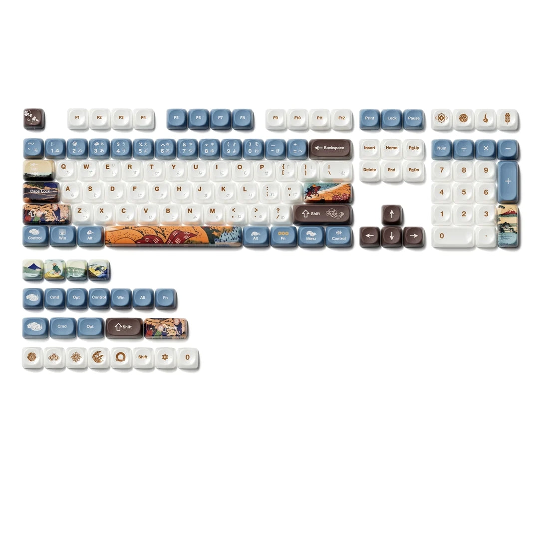 Mount Fuji Musashi Senju PBT + Frosted Translucent Keycaps