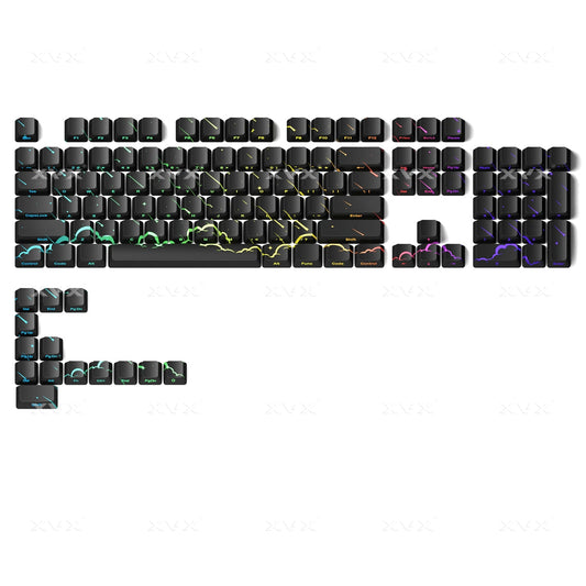 PREMIUM Meteor Pattern IMD Tech Side Backlit Stealth Keycaps