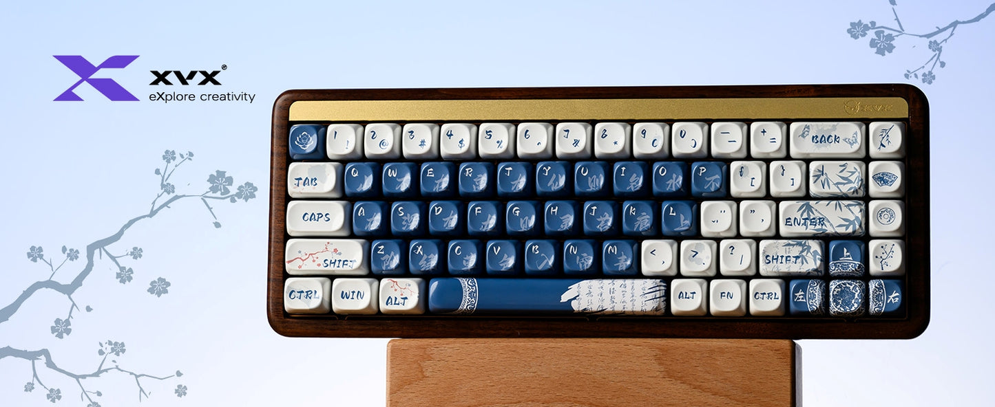 Ceramic Coated Glossy Porcelain XDA PBT Keycaps