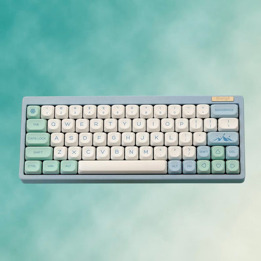 Alpine Mist Moa PBT Keycaps Mac Compatible