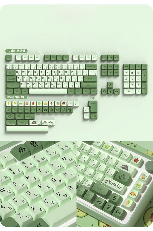 Matcha Premium Japanese Sub Premium XDA PBT Keycaps