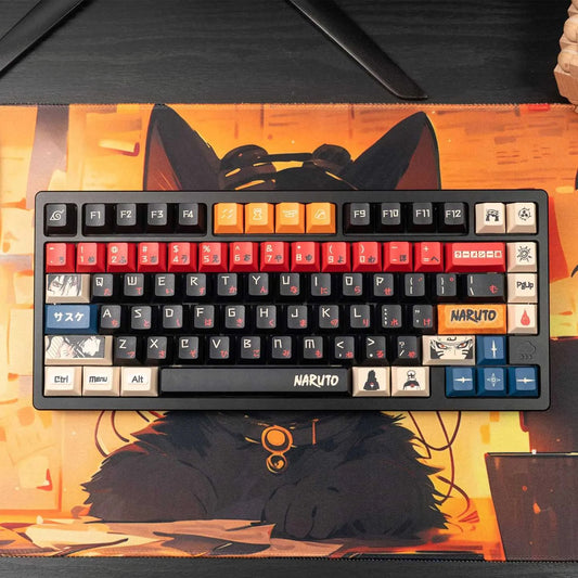 Naruto Ninja Cherry PBT Keycaps With Storage Box