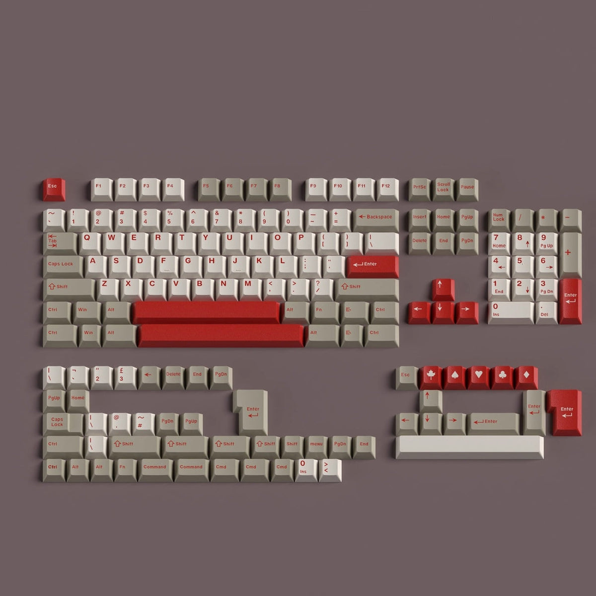 Retro Red Quality Cherry Doubleshot Keycaps