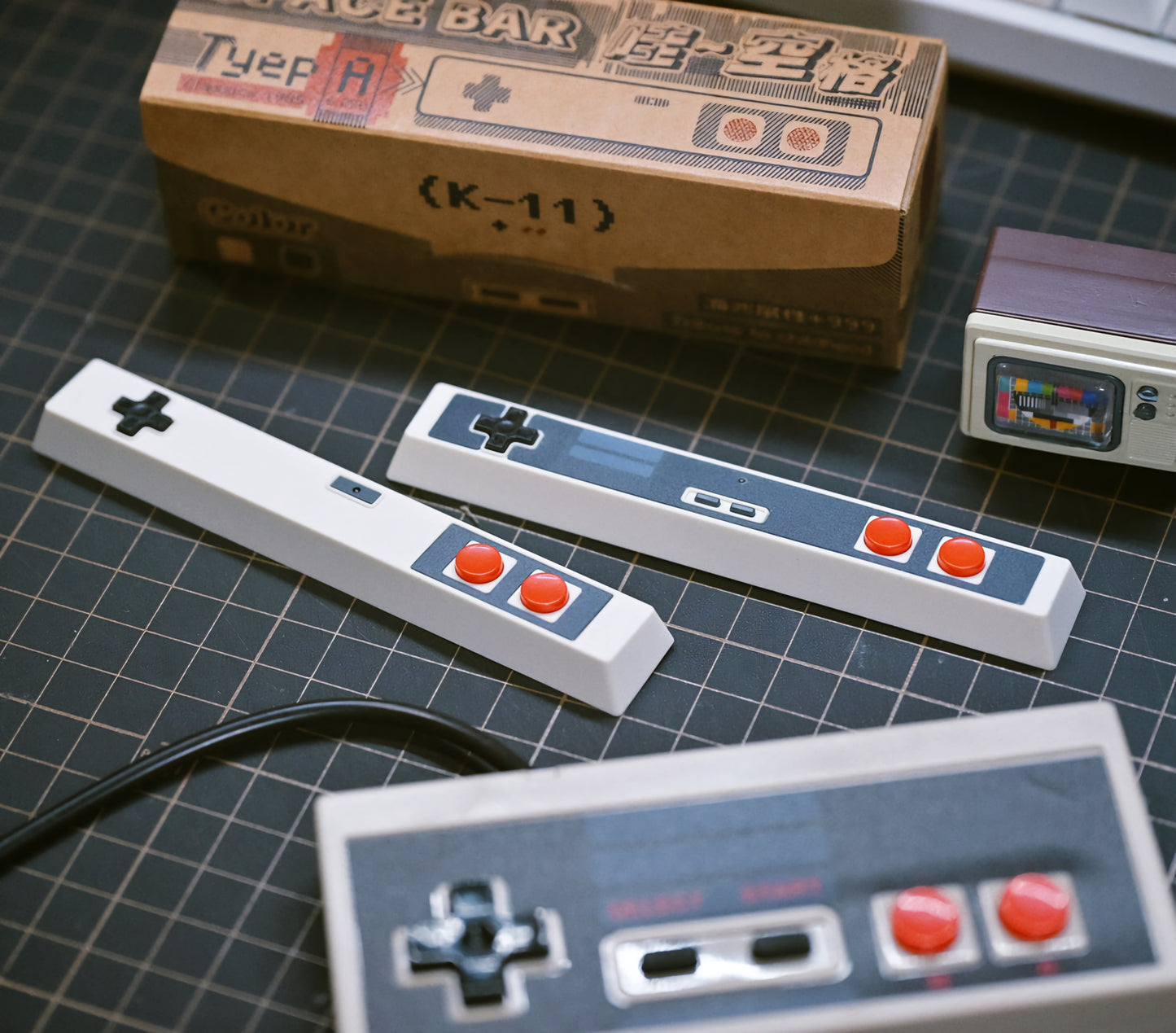 Retro Spacebar Keycaps Classic Controller-Shaped Space Bar ABS 6.25U OEM Profile