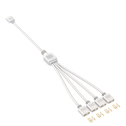 UPHERE 1 TO 4 ARGB 3PIN 5V SPLITTER CABLE White Black
