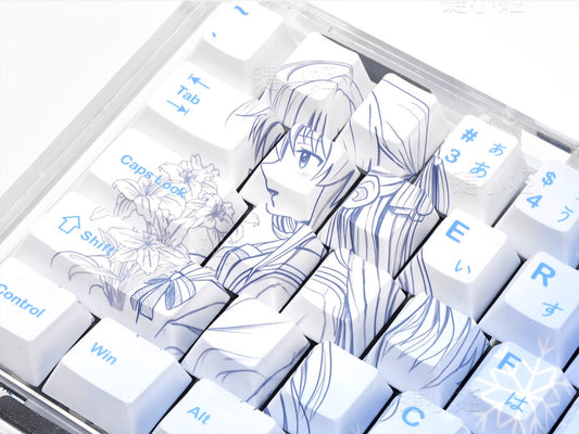 Nono Anime Snow Cherry 1.7mm Cherry PBT Mini Keycaps