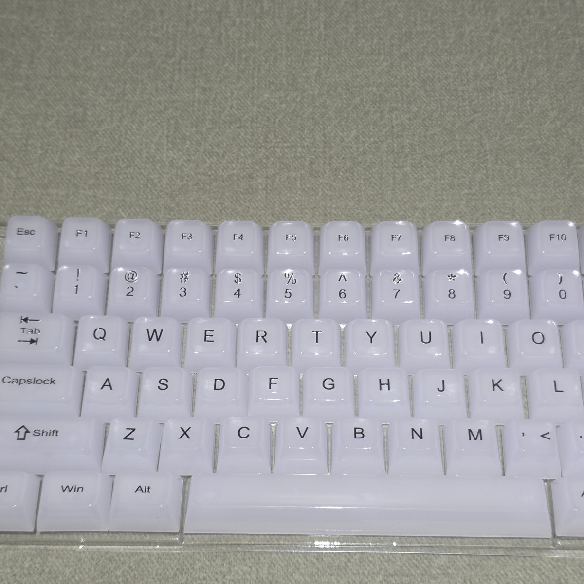 White Translucent Jelly MDA Keycaps