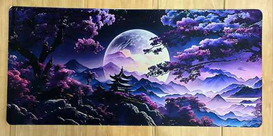 Cherry Blossom Purple Serene Lake Smooth XXL Deskmat