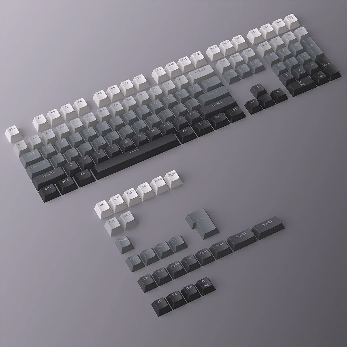 Top Backlit Polar Day OEM Doubleshot PBT Keycaps Box Packaging