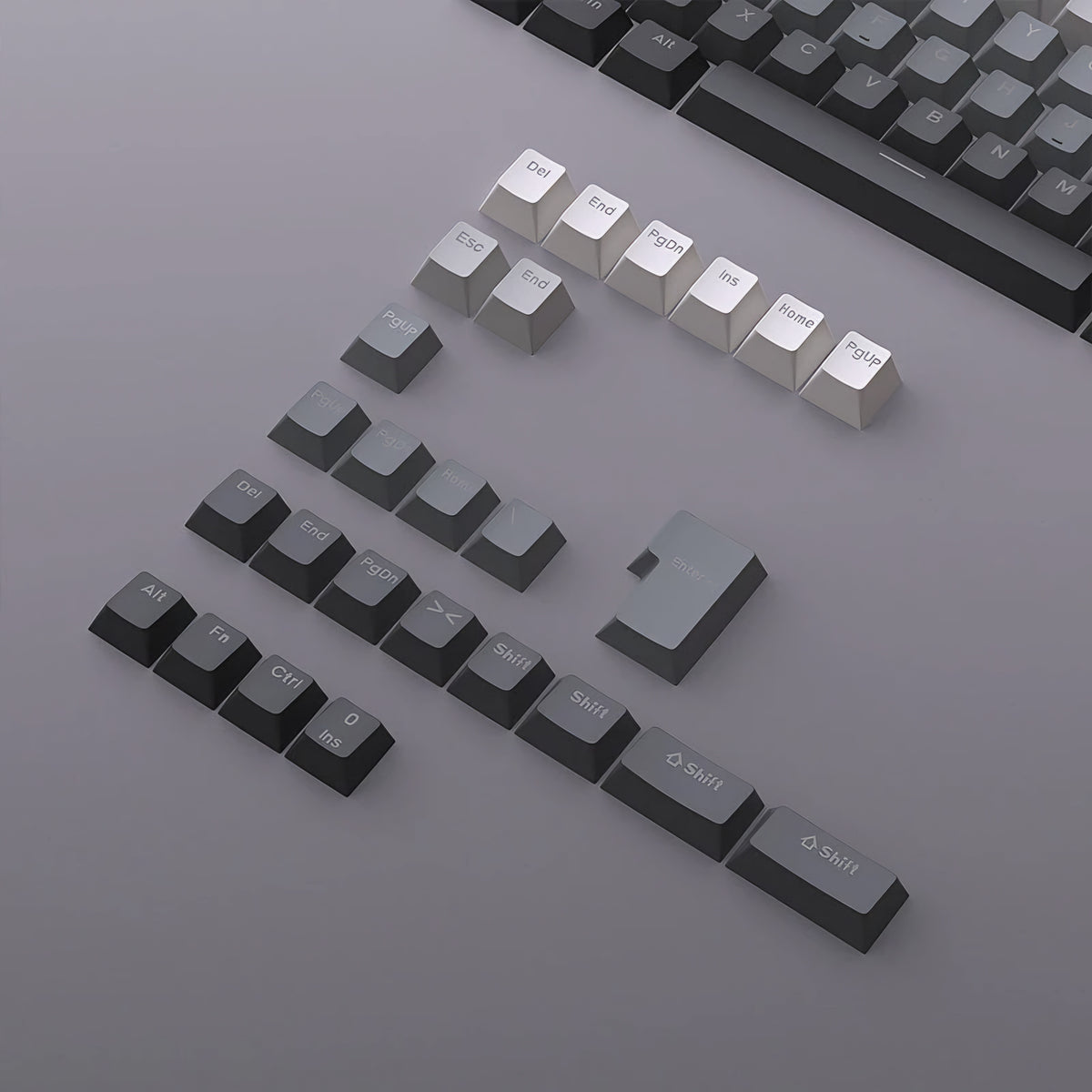 Top Backlit Polar Day OEM Doubleshot PBT Keycaps Box Packaging
