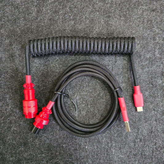 Black Red Connector Gx16 Aviator Premium Mechanical Keyboard 3.5m Cable