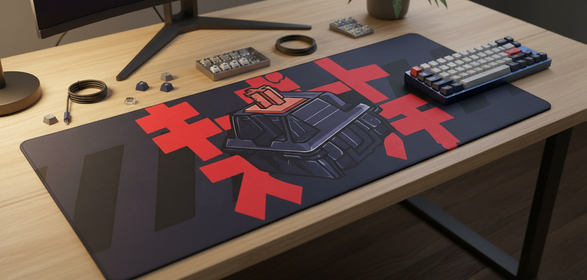 Red Black Switch Smooth XXL Deskmat