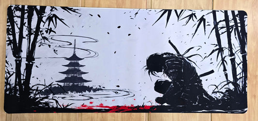 Samurai Warrior Black White Smooth XXL Deskmat