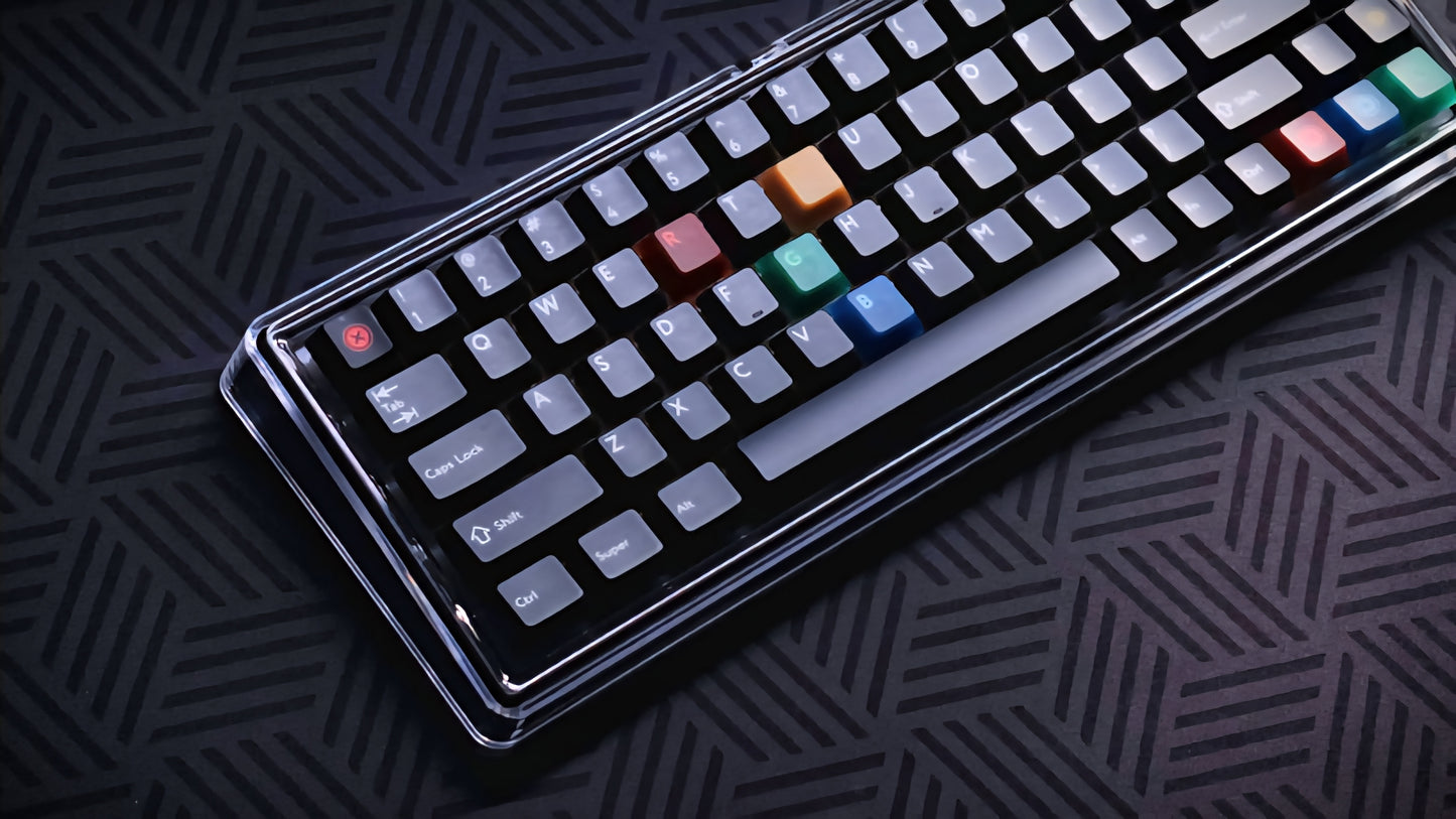 Frost Retro Dark Light Round 2 Cherry Profile Matte Smooth 166 Keycaps