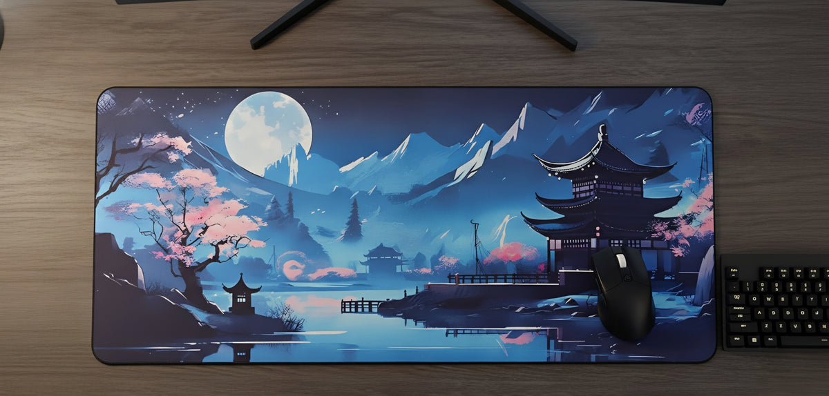 Sakura Night Scenery Premium Control Surface XXL Deskmat