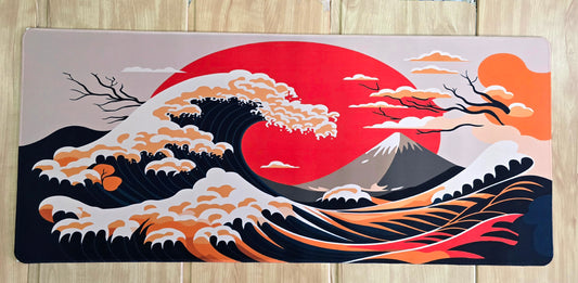 Big Ocean Wave With Sun Smooth XXL Deskmat