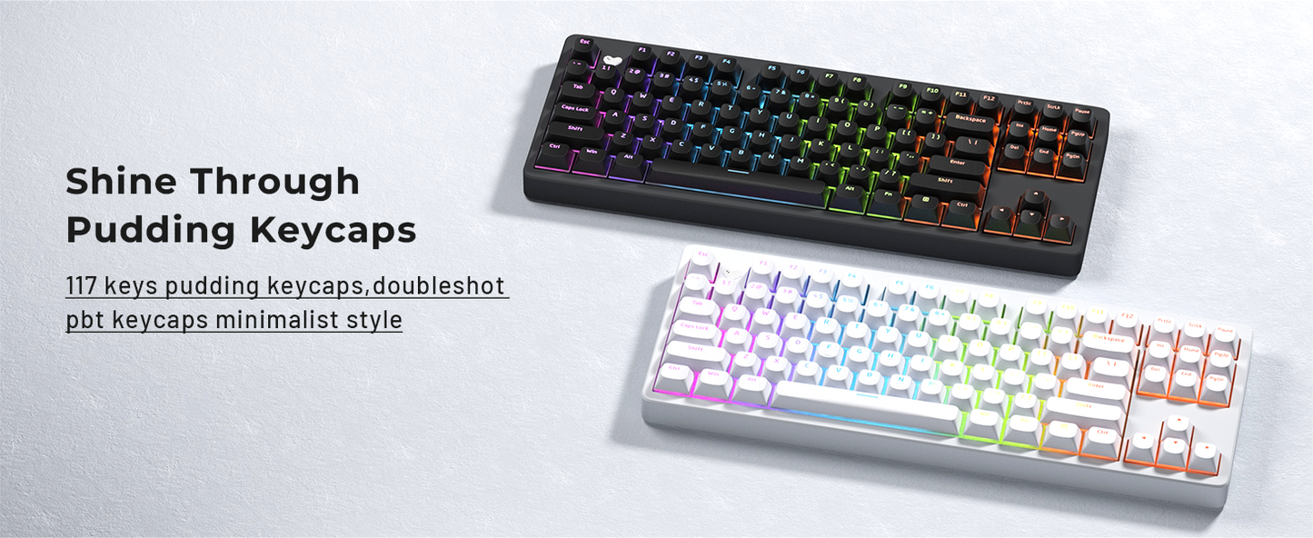 Black Horizon Shinethrough Quality Doubleshot Pudding PBT Style Keycaps