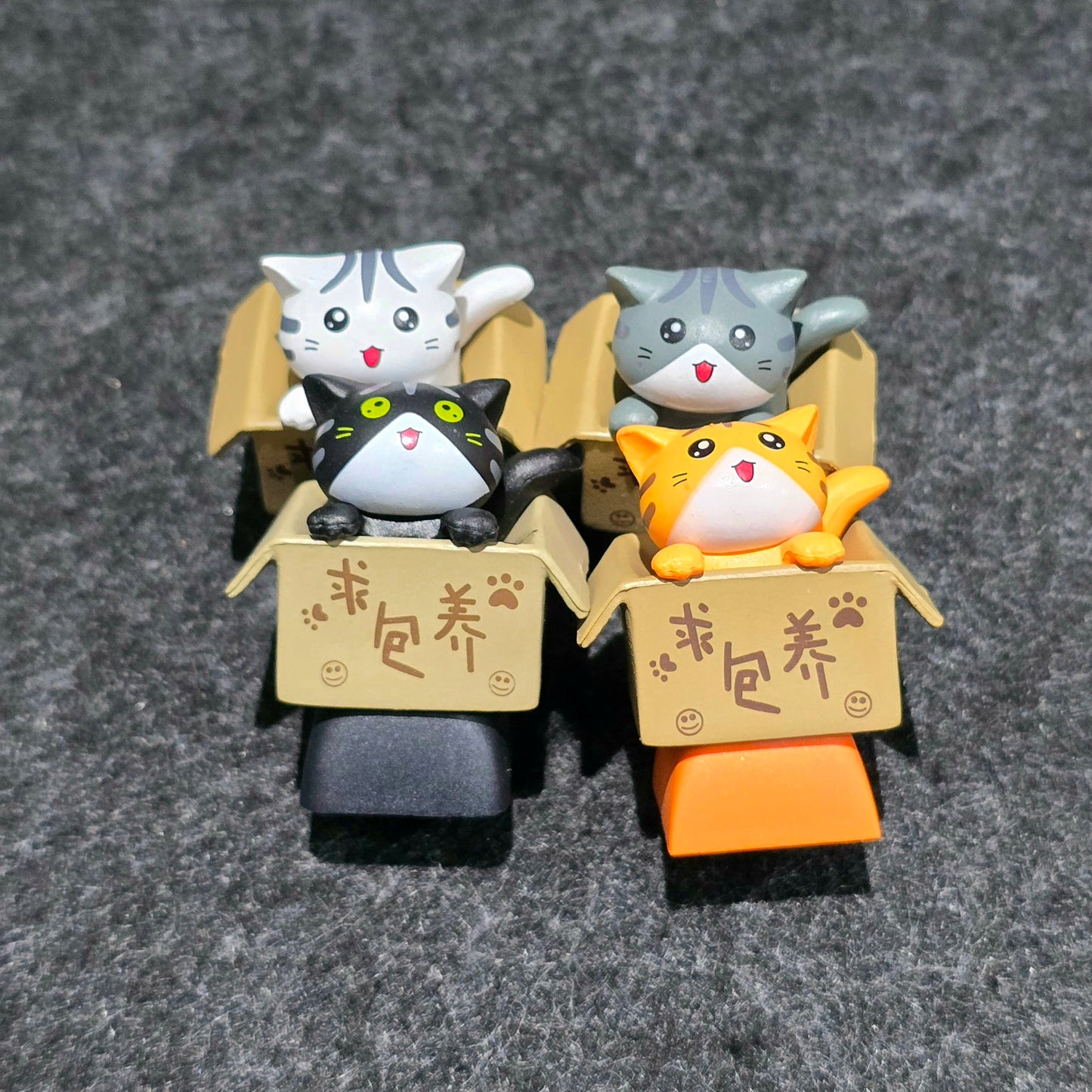 Happy Cat In Basket Resin Artisan Keycap